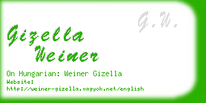 gizella weiner business card